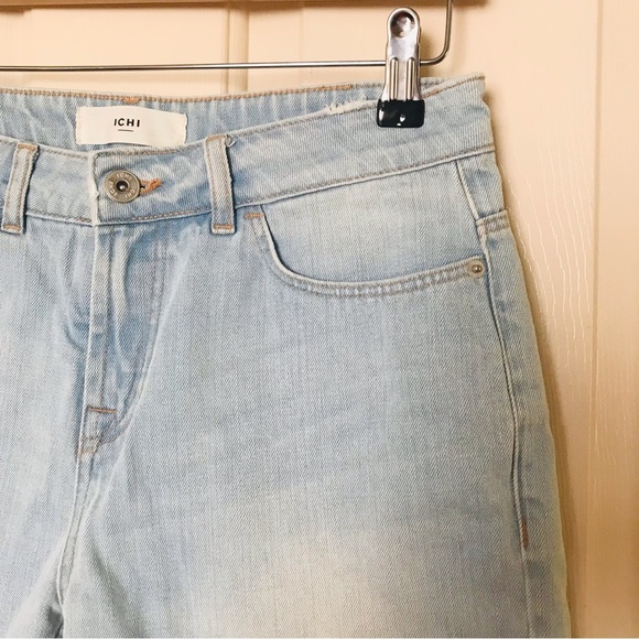 ICHI Light Blue Denim Shorts Size 36 UK waist 30” - Picture 3 of 9